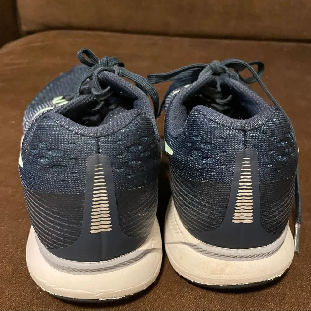 Very Good Nike Air Zoom Pegasus 34 womens running shoes 9.5 Navy blue seafoam